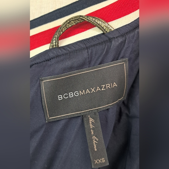 BCBG MAXAZRIA Andreas Metallic Bomber Jacket Cropped XXS - Picture 13 of 16